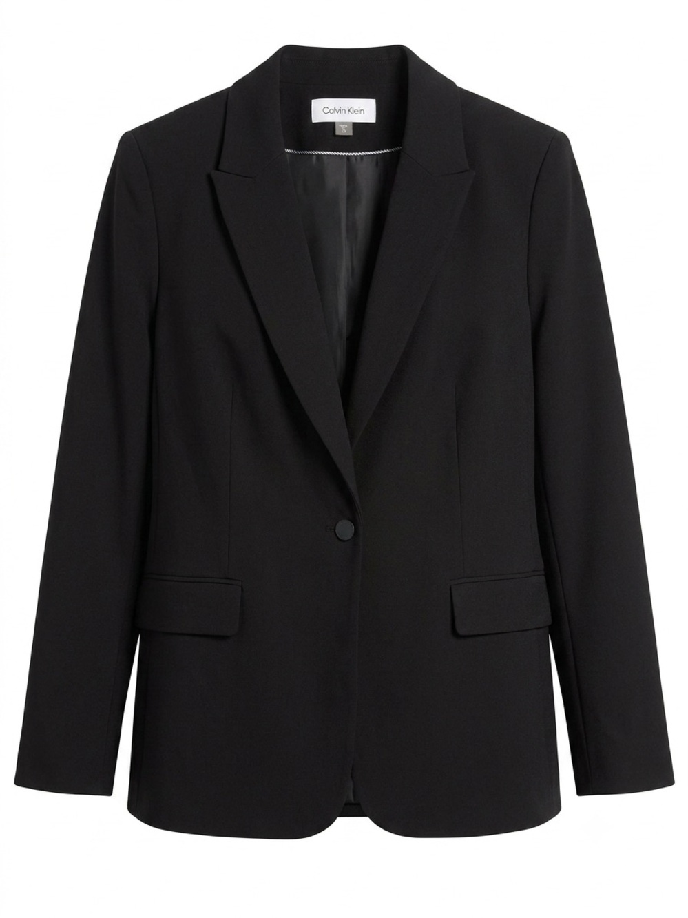 Calvin Klein Women’s Classic One-Button Black Blazer – 16
